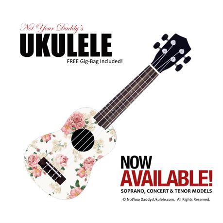 ukulele-floral-paper