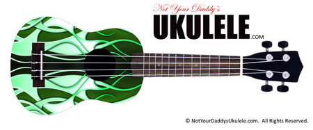 Buy Ukulele Hotrod Abstract Green 