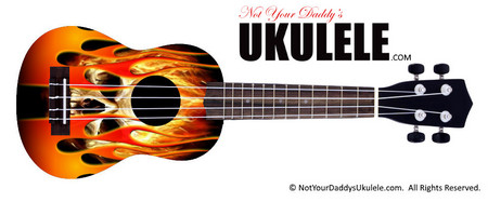 Buy Ukulele Hotrod Skull Fire 